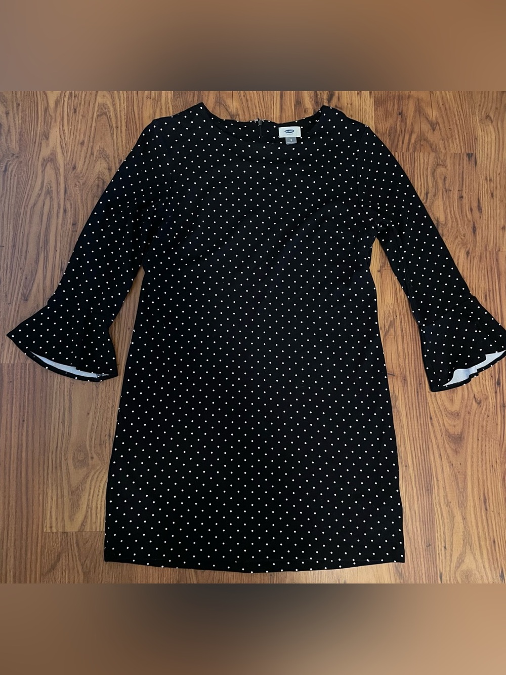 Old Navy Black Dress with White Polka Dots SP